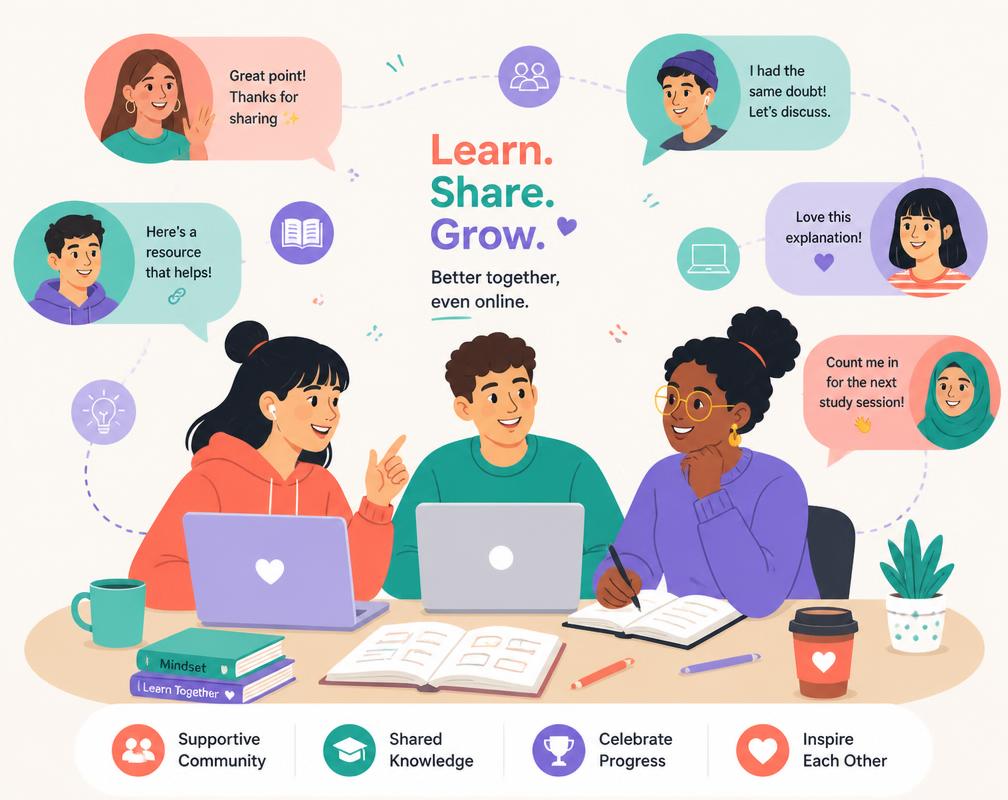 Teachers and students sharing knowledge together
